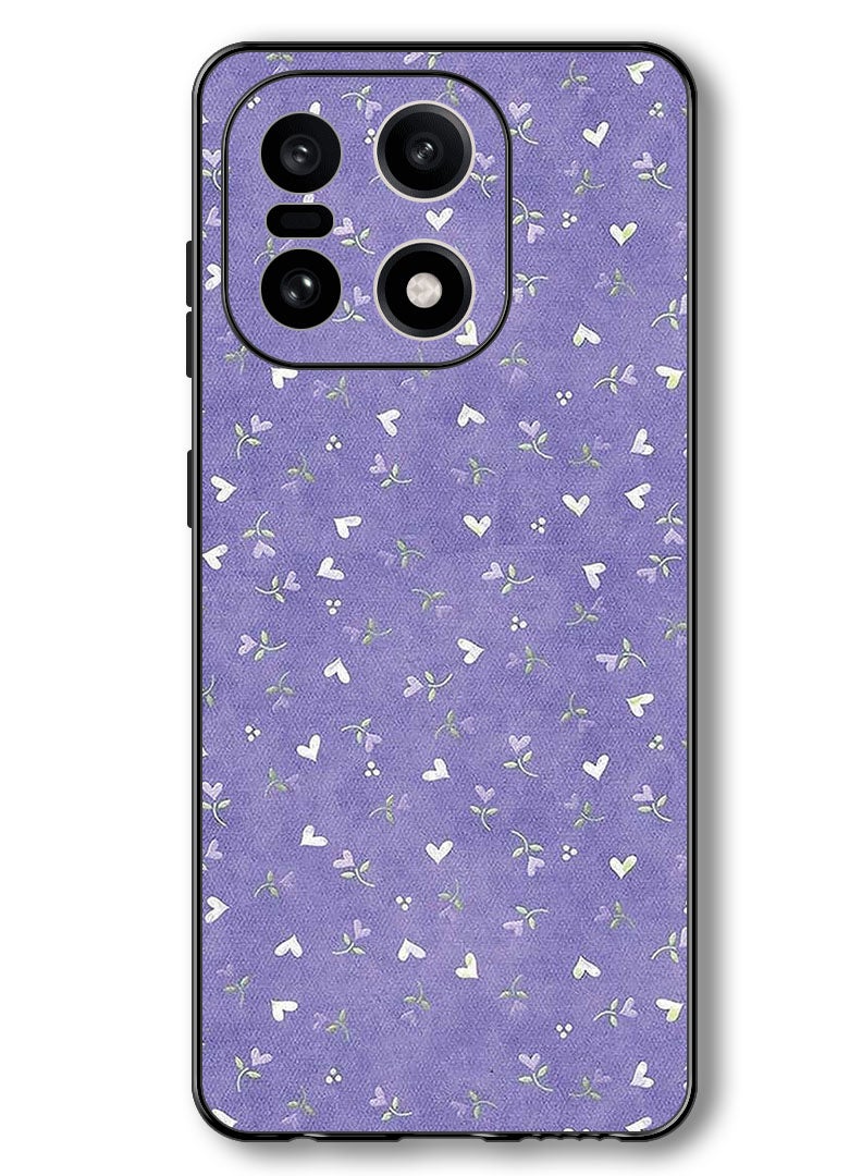 Theodor Case Compatible with OnePlus 15 6.78 Inch Protection Shockproof Bumper Cover Hearts Purple Background - Image 1